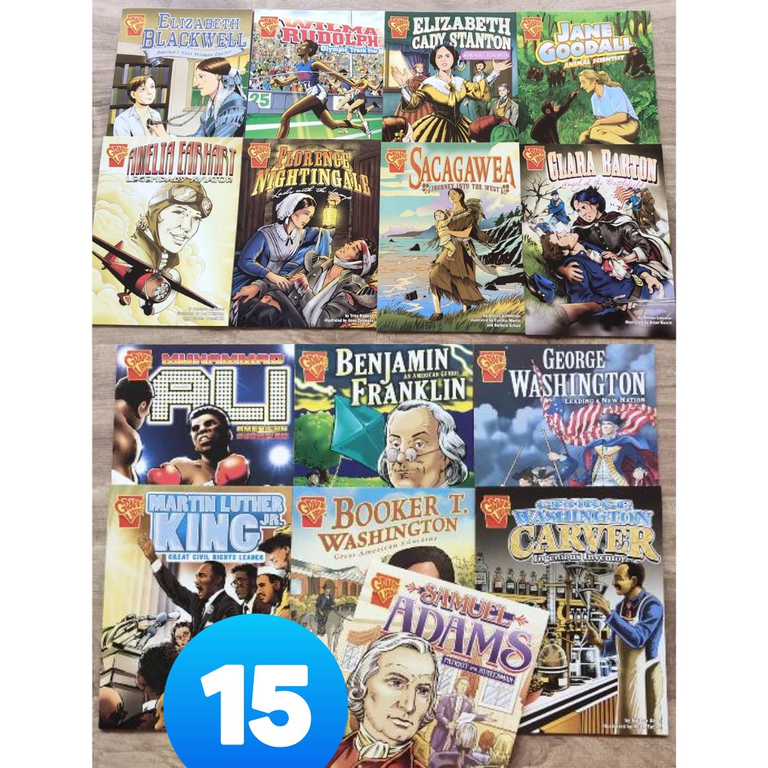 Graphic Library: Biographies (15 books) softcover, NO box