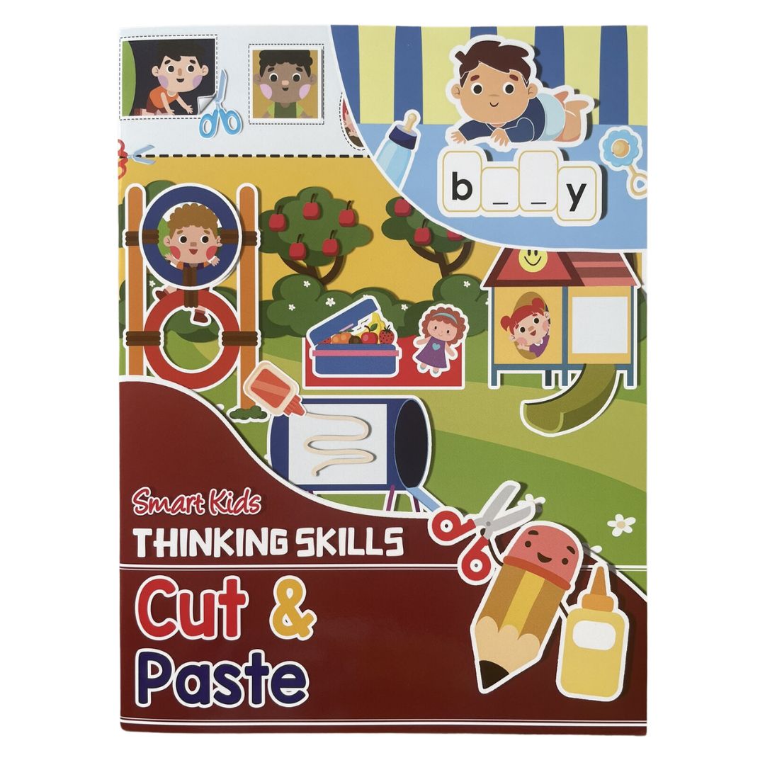 Smart Kids THINKING SKILLS - Cut and Paste / Same and Different / Logical Reasoning / Spatial Reasoning (SINGLES, softcover)