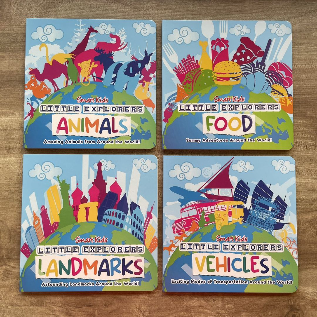 Smart Kids Little Explorers ANIMALS / FOOD / LANDMARKS / VEHICLES (Board Book / SINGLES)