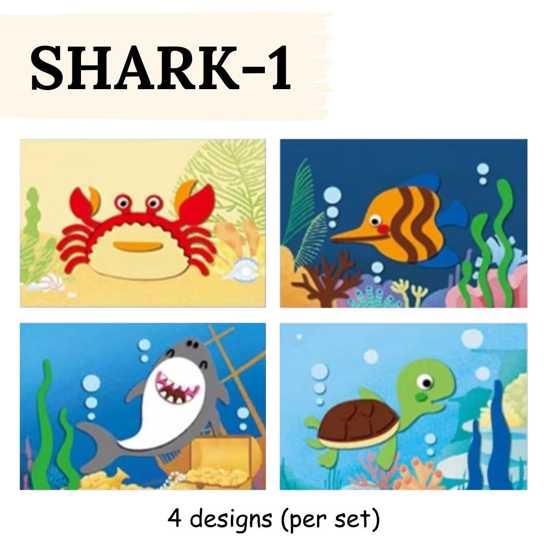 DIY Artwork Foam Stickers (Set of 4 designs)