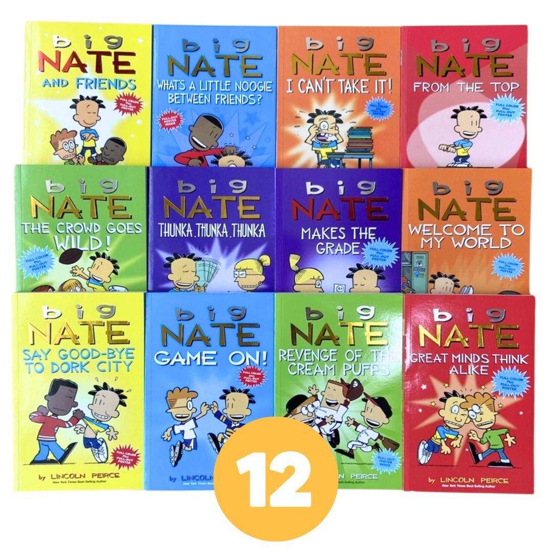 BIG NATE (COMICS - 12 books) brand new softcover, no box WITH poster