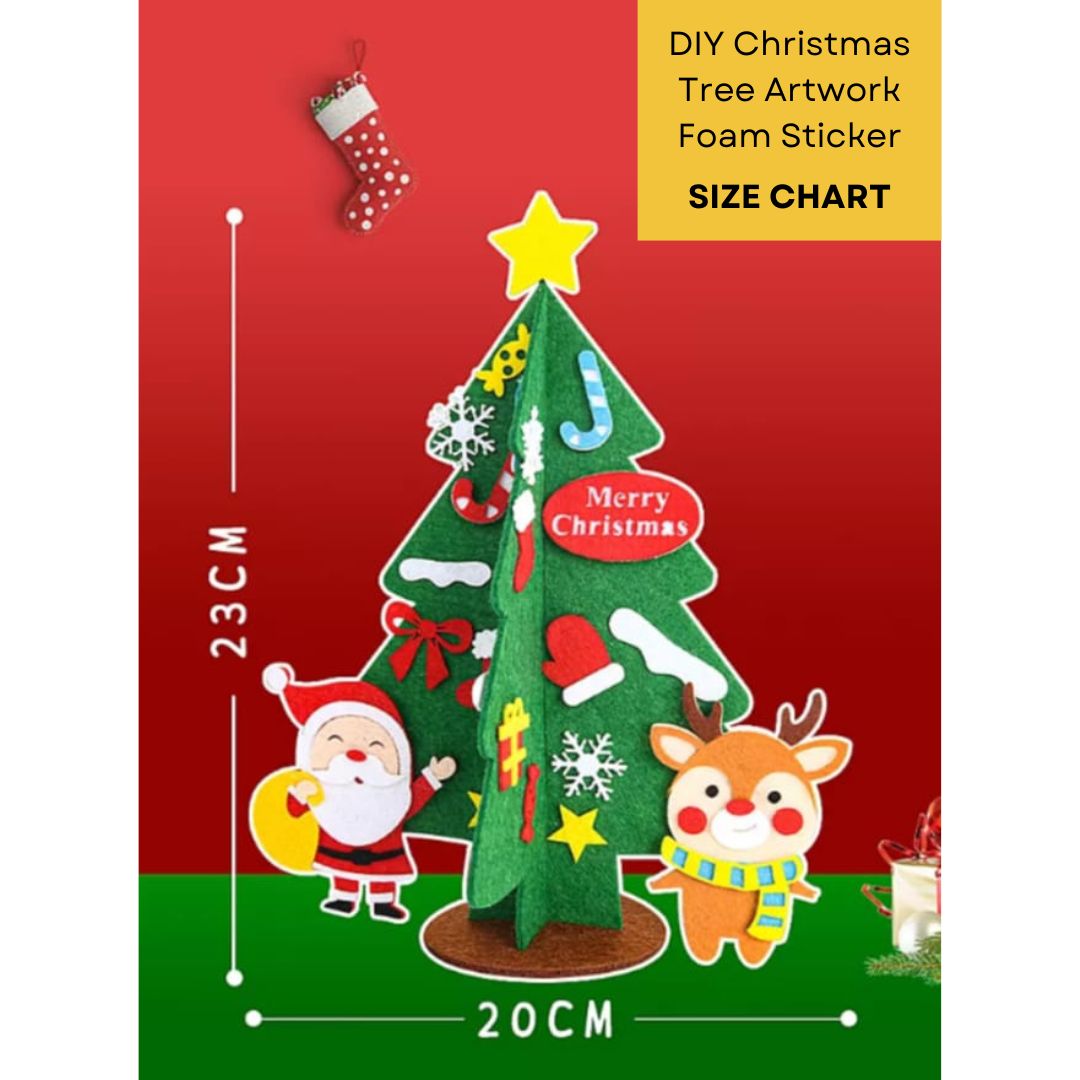 DIY Christmas Tree and Ornaments Nonwoven Foam Artwork