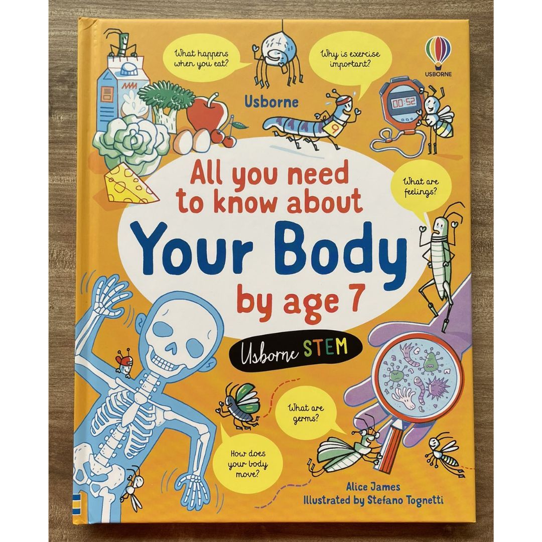 Usborne All You Need to Know about YOUR BODY by Age 7 (brand new hardcover, with SLIGHT DENTS on book cover)