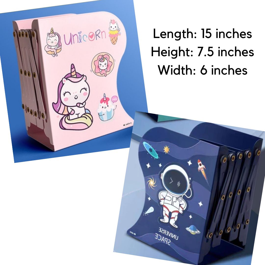 Foldable Metal Book Stand (Unicorn / Space)