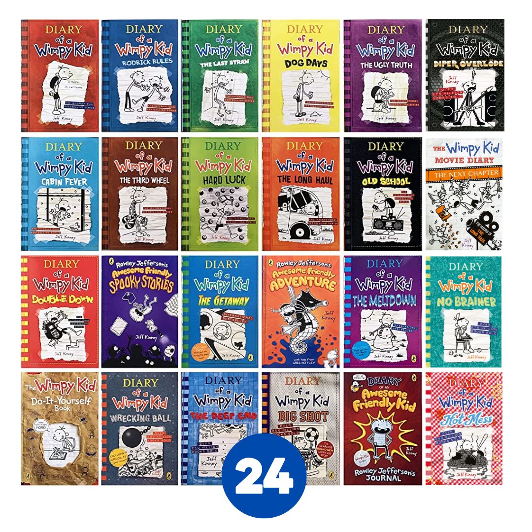 Wimpy Kid (set of 24 books) brand new softcover box set - BOX with SLIGHT DENTS, books no damage