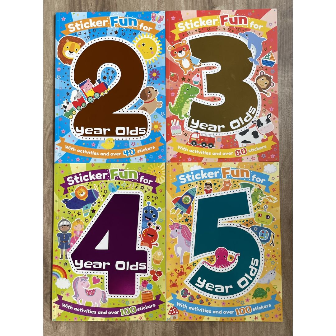 Sticker Fun for 2 to 5 Year Olds (SINGLES, brand new softcover, activity and stickers book)