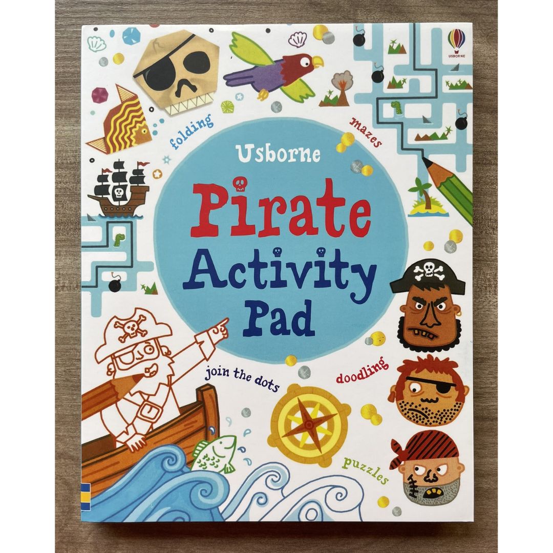 Usborne PIRATE Activity Pad (Tear-off pages, brand new Softcover, 6.1 by 7.7 inches)