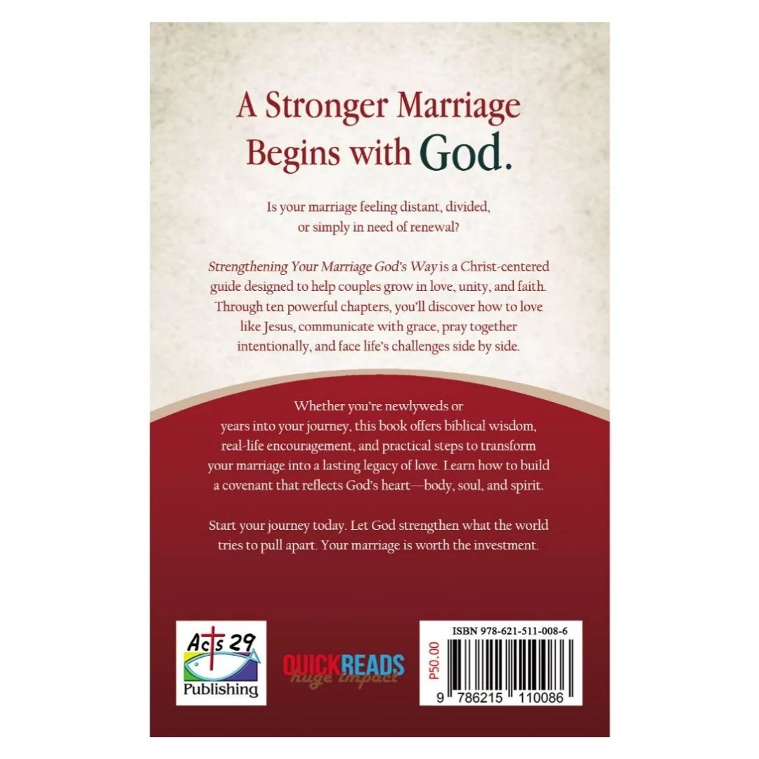 Strengthening Your Marriage God's Way (by Disney Panganiban) brand new softcover