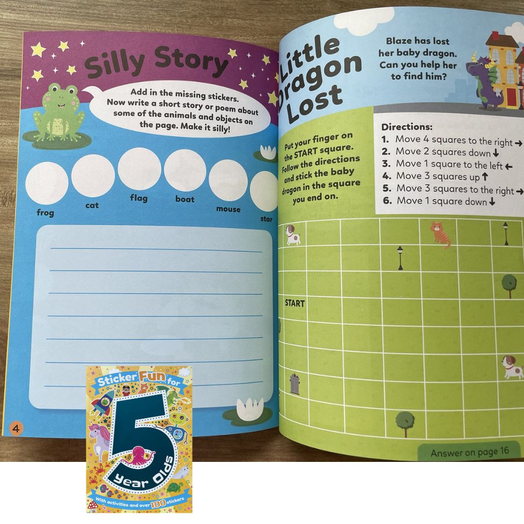 Sticker Fun for 2 to 5 Year Olds (SINGLES, brand new softcover, activity and stickers book)
