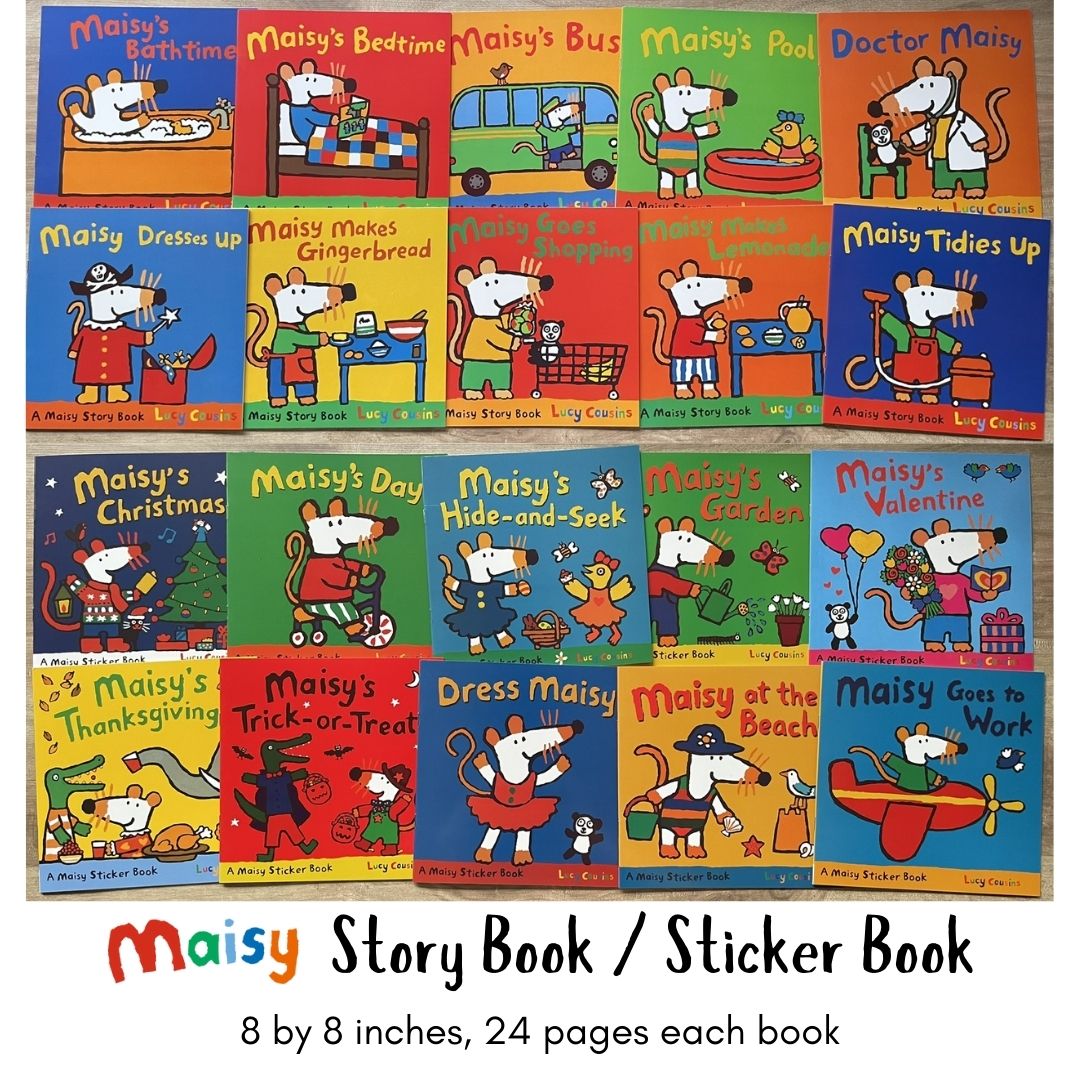 Maisy Storybooks // Sticker Books (8 by 8 inches each book) (SINGLES / RETAIL Post #2 of 2)