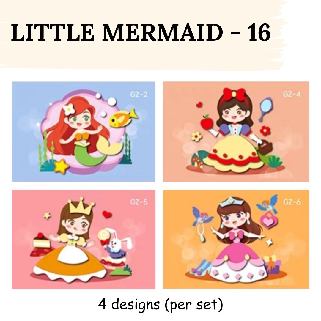 DIY Artwork Foam Stickers (Set of 4 designs)