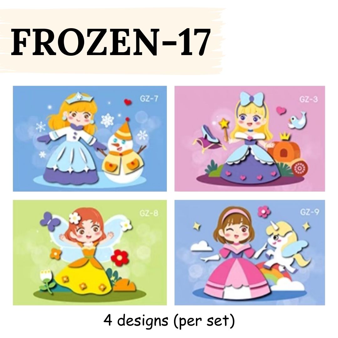 DIY Artwork Foam Stickers (Set of 4 designs)