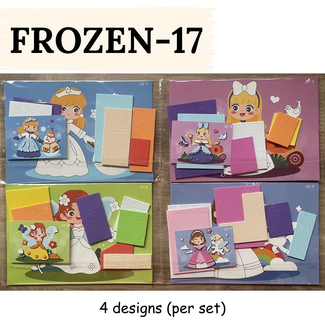 DIY Artwork Foam Stickers (Set of 4 designs)