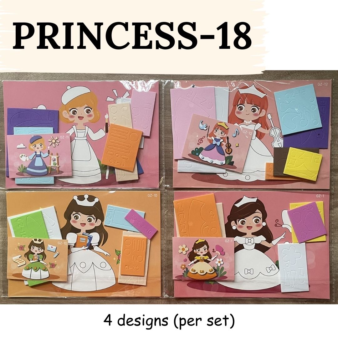 DIY Artwork Foam Stickers (Set of 4 designs)