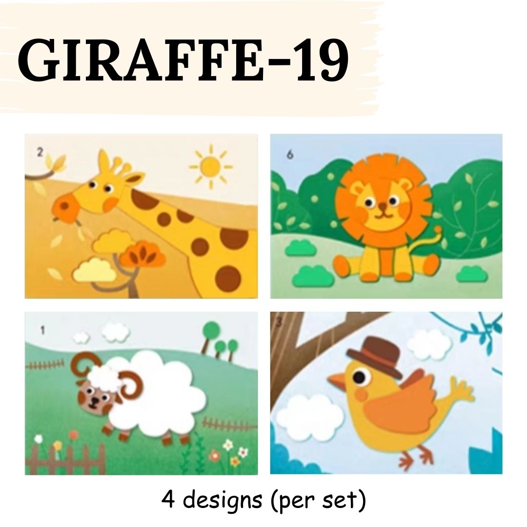 DIY Artwork Foam Stickers (Set of 4 designs)