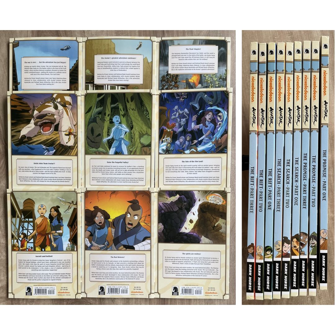 Avatar: The Last Airbender (SET 2) - The Promise / The Search / The Rift (9 books - NO BOX - softcover)