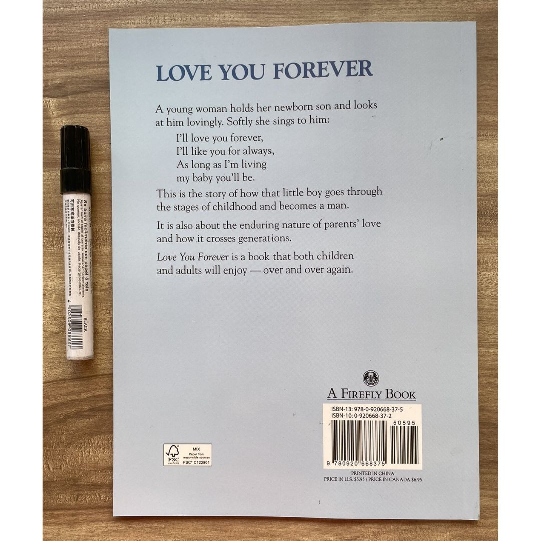 Love You Forever (softcover - BIG Size 8 by 11 inches)