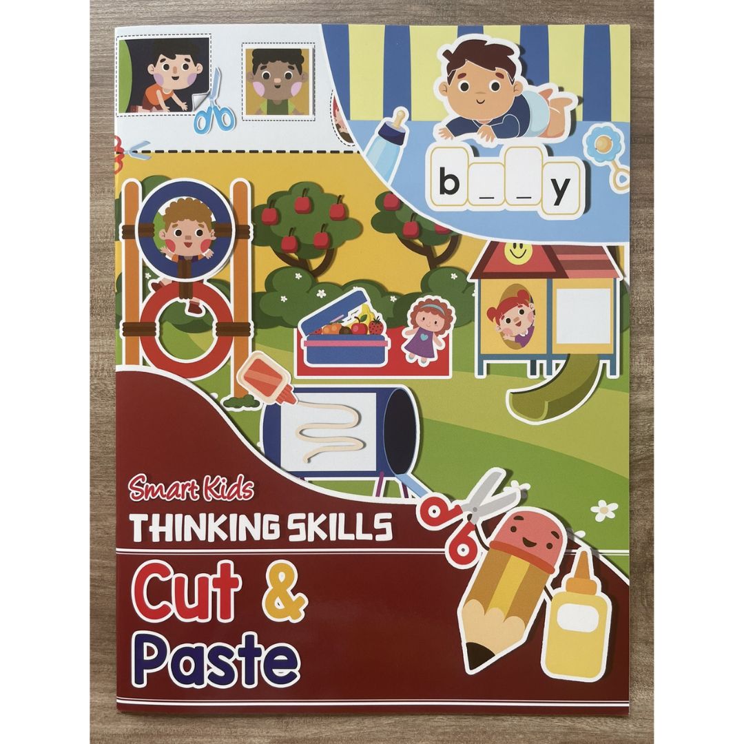 Smart Kids THINKING SKILLS - Cut and Paste / Same and Different / Logical Reasoning / Spatial Reasoning (SINGLES, softcover)
