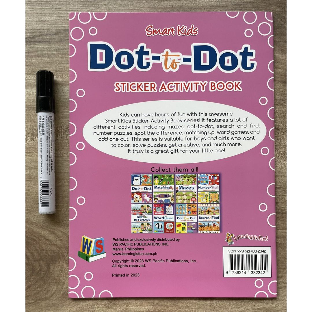 Smart Kids Sticker and Activity Book - DOT-TO-DOT (brand new softcover)