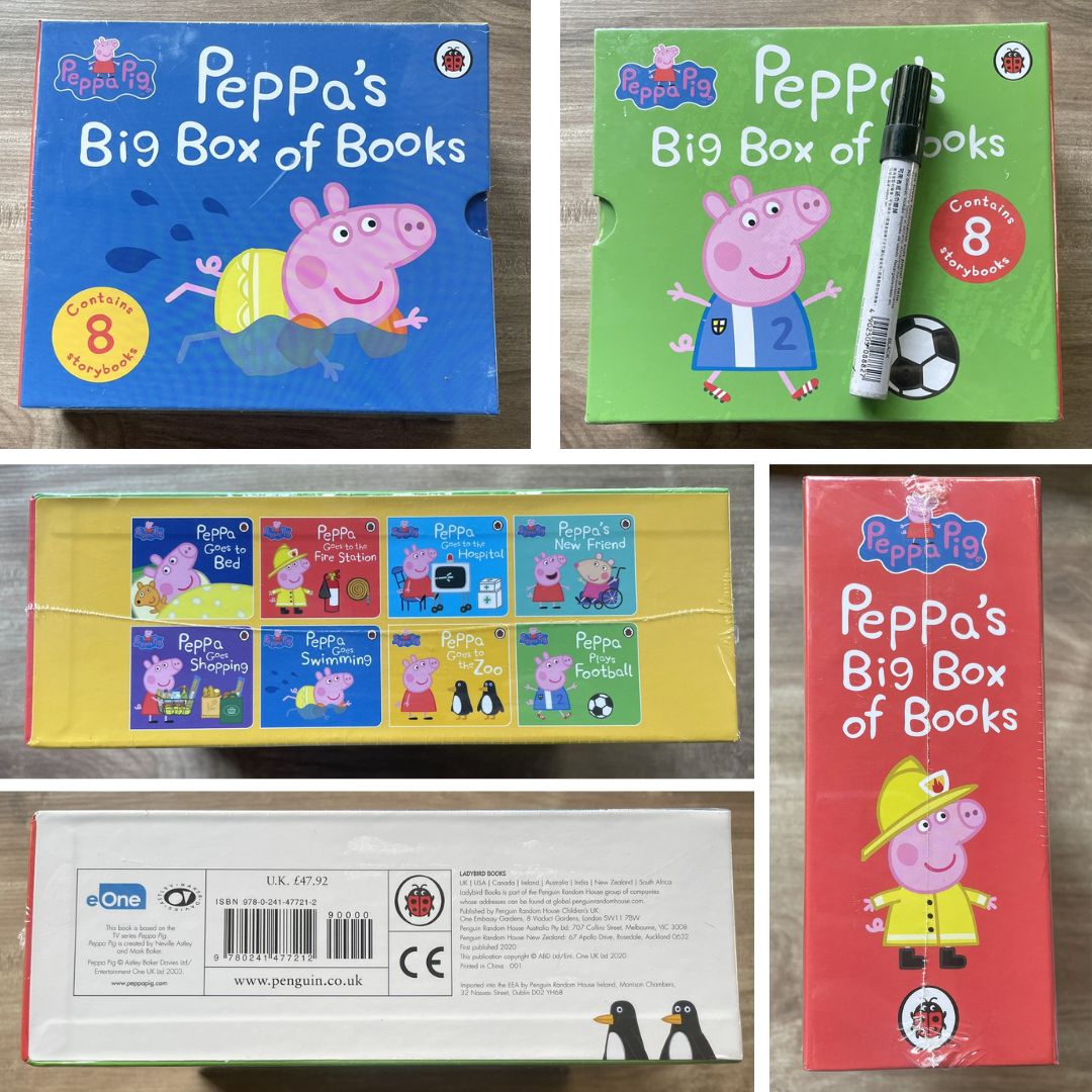 PEPPA PIG: PEPPA'S BIG BOX OF BOOKS (8 books) box set, brand new board books