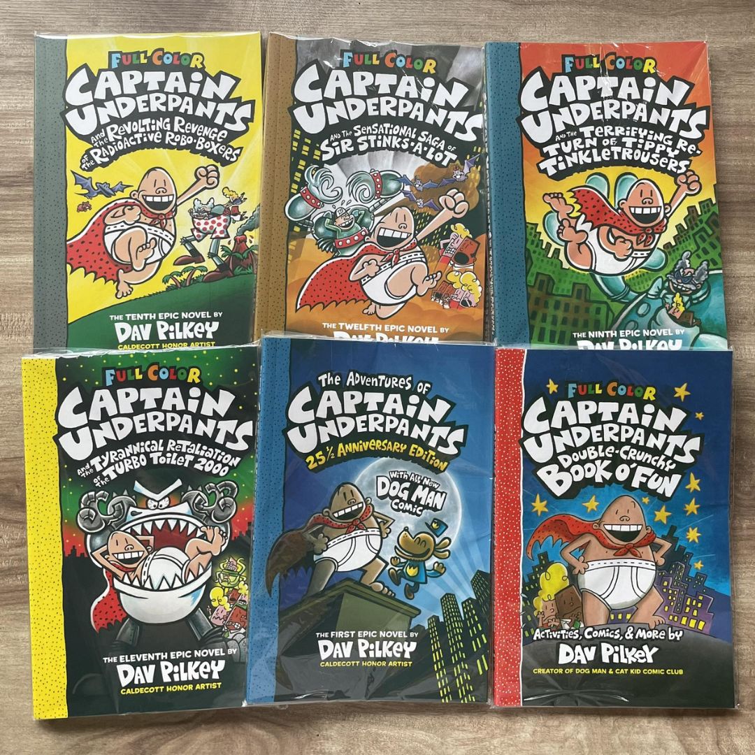 Captain Underpants COLORED (singles) brand new softcover