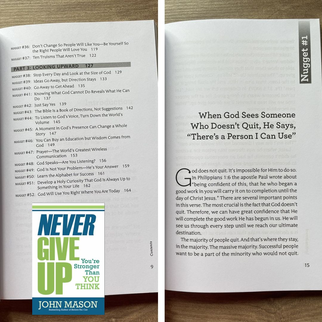 Never Give Up/ Be Uncommon/ Be Yourself/ Believe You Can/ The Power of You (by John Mason) (SINGLES) brand new softcover