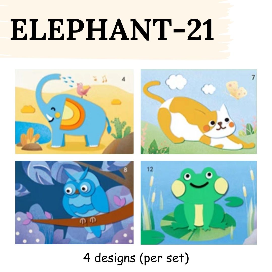 DIY Artwork Foam Stickers (Set of 4 designs)