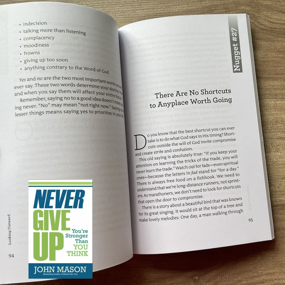 Never Give Up/ Be Uncommon/ Be Yourself/ Believe You Can/ The Power of You (by John Mason) (SINGLES) brand new softcover