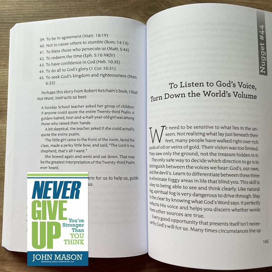 Never Give Up/ Be Uncommon/ Be Yourself/ Believe You Can/ The Power of You (by John Mason) (SINGLES) brand new softcover
