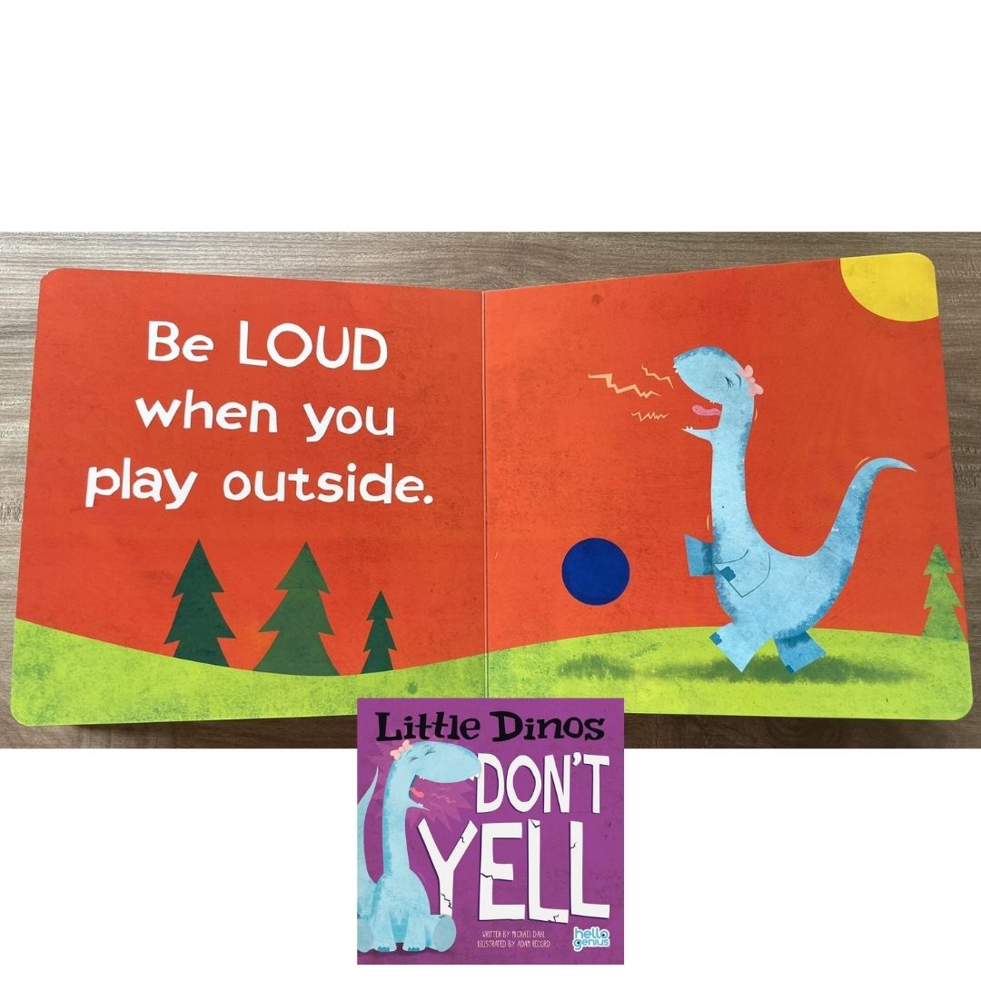 Hello Genius BOARD BOOKS (SINGLES) Little Dinos Don't Push / Just Breathe Bear / Little Lion Shares etc (book covers with SLIGHT DENTS)