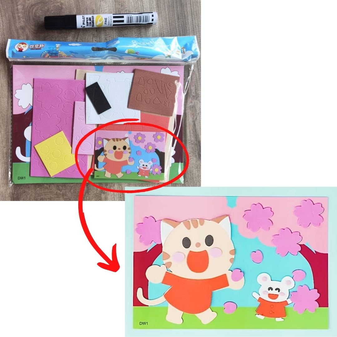 DIY Artwork Foam Stickers (Set of 4 designs)