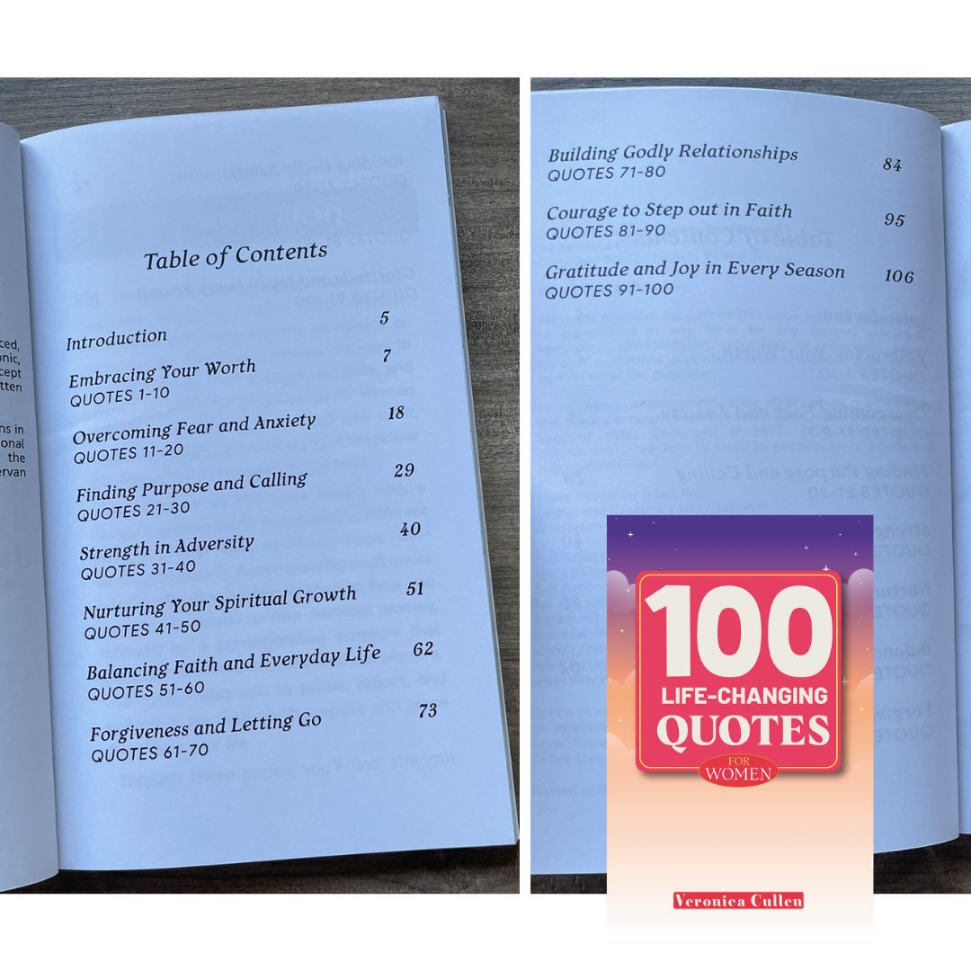 100 Life-Changing Quotes for Women (by Veronica Cullen) softcover