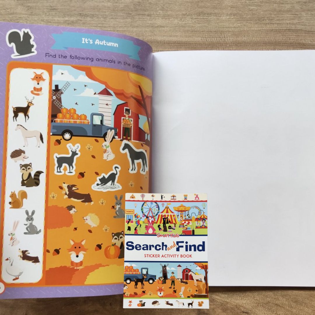 Smart Kids Sticker and Activity Book - SEARCH and FIND (brand new softcover)