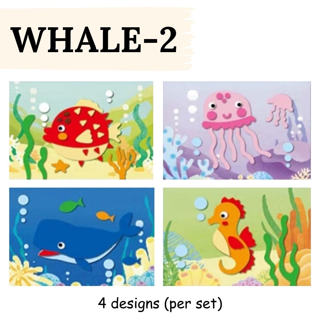 DIY Artwork Foam Stickers (Set of 4 designs)