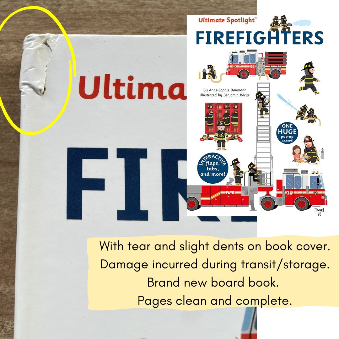 Ultimate Spotlight: FIREFIGHTERS (with tabs) hardcover - with slight dents on the book cover