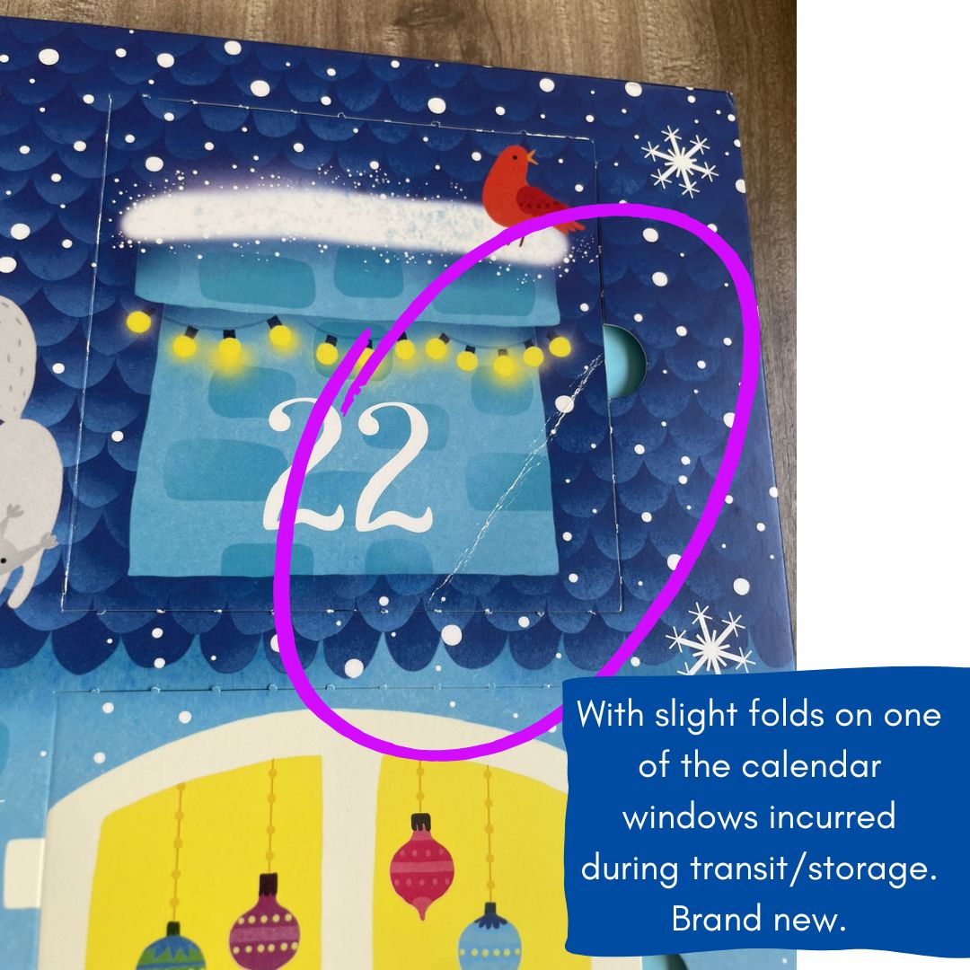 The Usborne Advent Calendar Book Collection 2 (BLUE) (slight dents/folds on book cover & slipcase)
