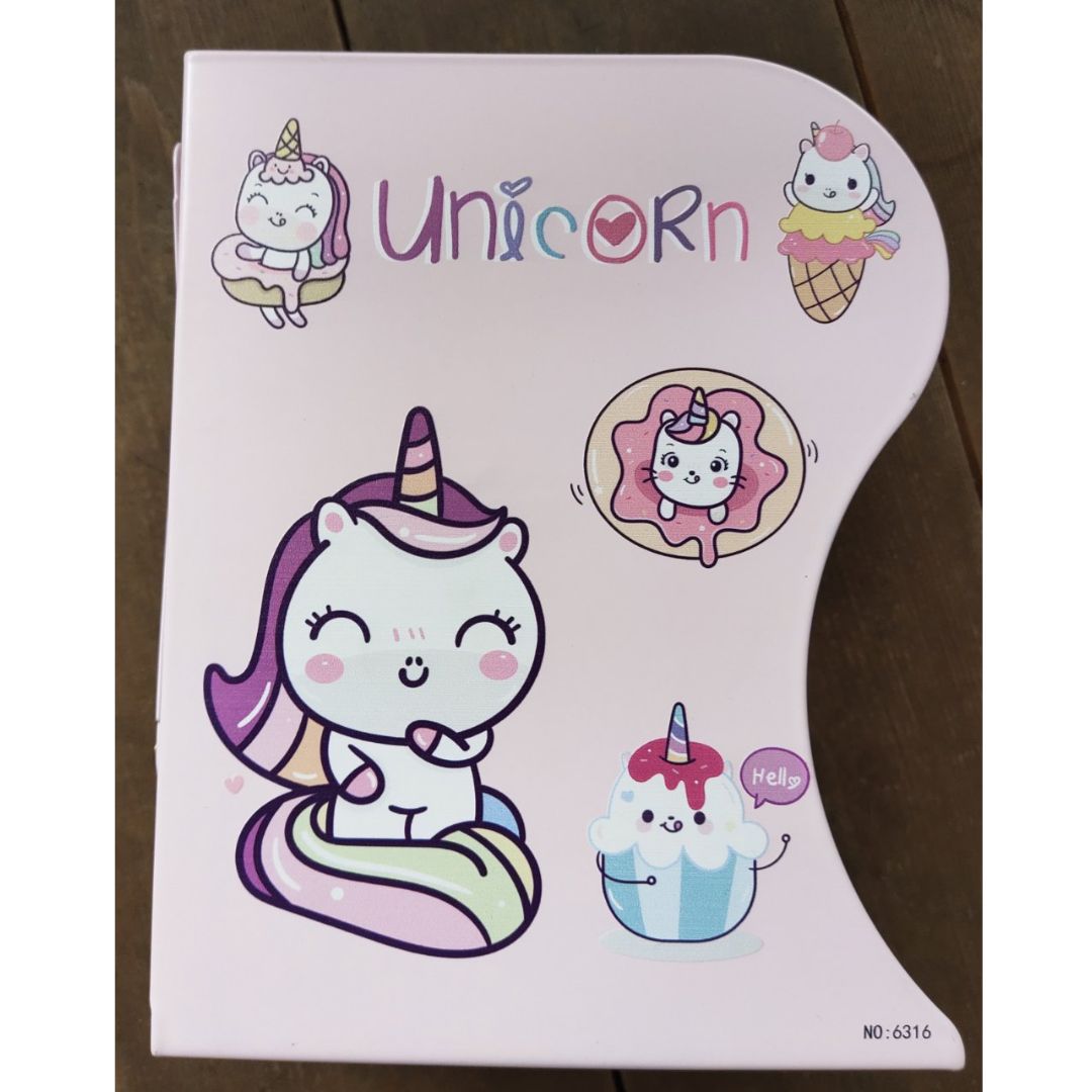 Foldable Metal Book Stand (Unicorn / Space)