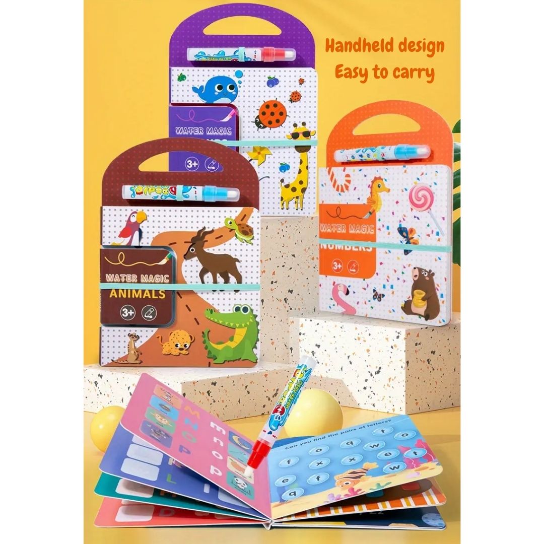 Magic Water Drawing Book (NUMBERS) – Reusable Coloring & Doodle Carry-Along Board Book for Children (Ages 3-5)