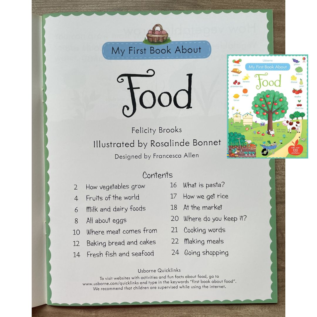 Usborne Sticker Book - My First Book About FOOD