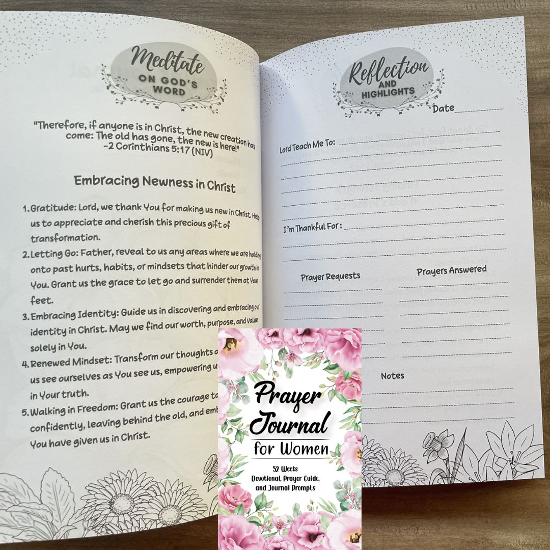 Prayer Journal for Women: 52 Weeks Devotionals, Prayer Guide, and Journal Prompts (softcover) (Undated - good for use any day of the year)