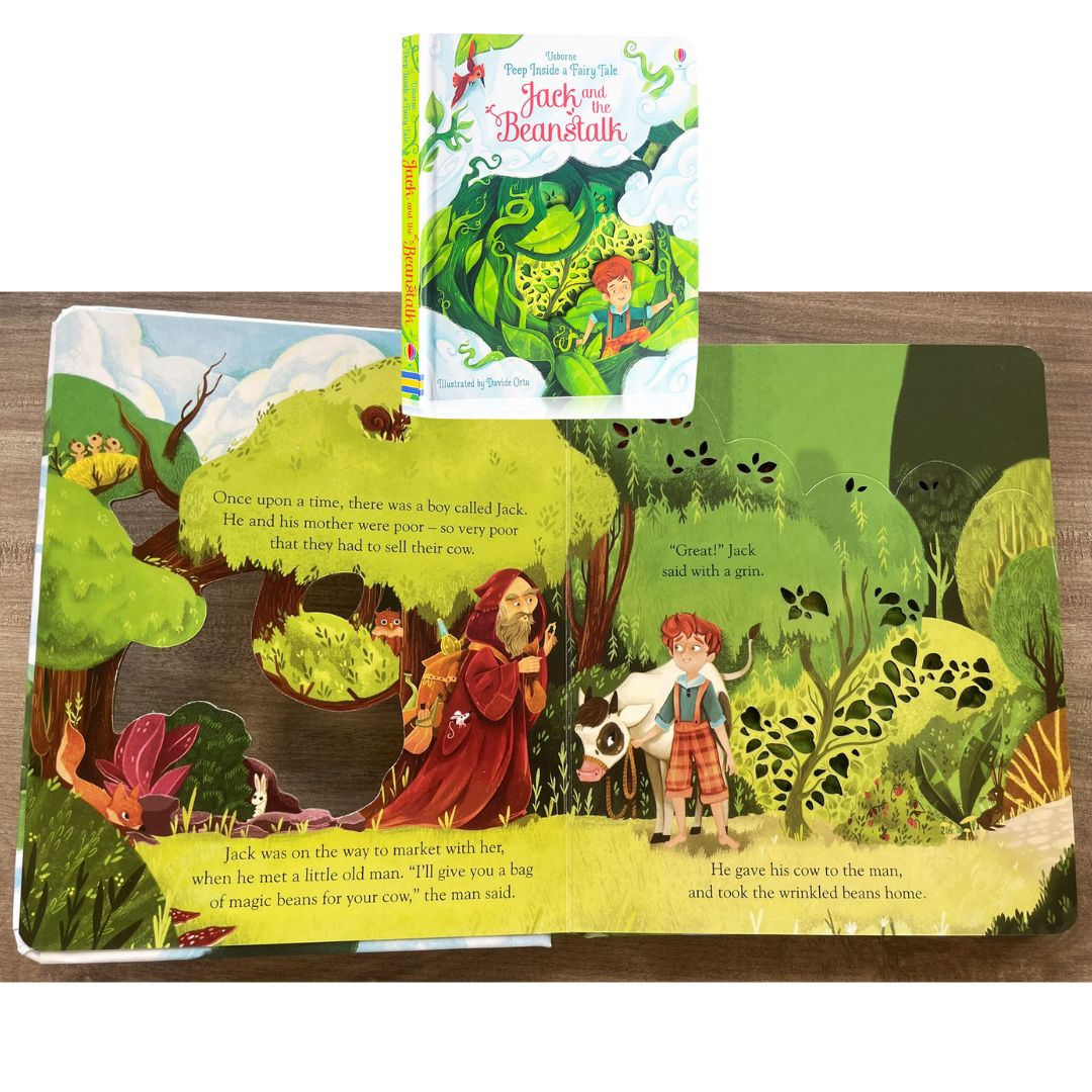 Usborne PEEP INSIDE a Fairy Tale Jack and the Beanstalk (brand new board book, with SLIGHT DENTS)