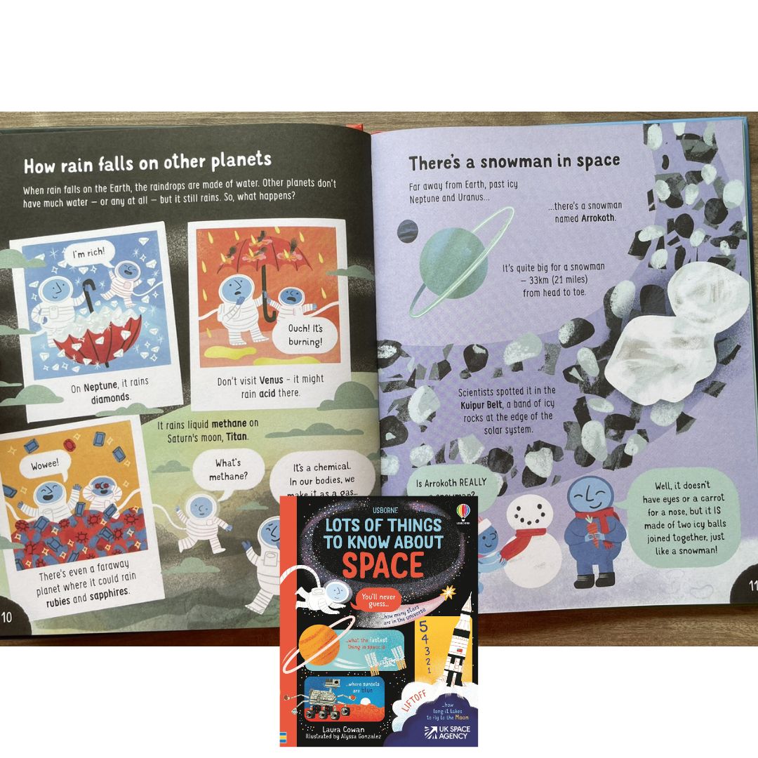 Usborne Lots of Things to Know About SPACE (brand new Hardcover) - with SLIGHT DENTS on book cover