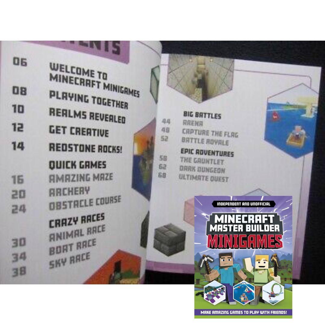 Minecraft Master Builder MINIGAMES // ANCIENT WONDERS (Independent & Unofficial) (SINGLES, brand new softcover)