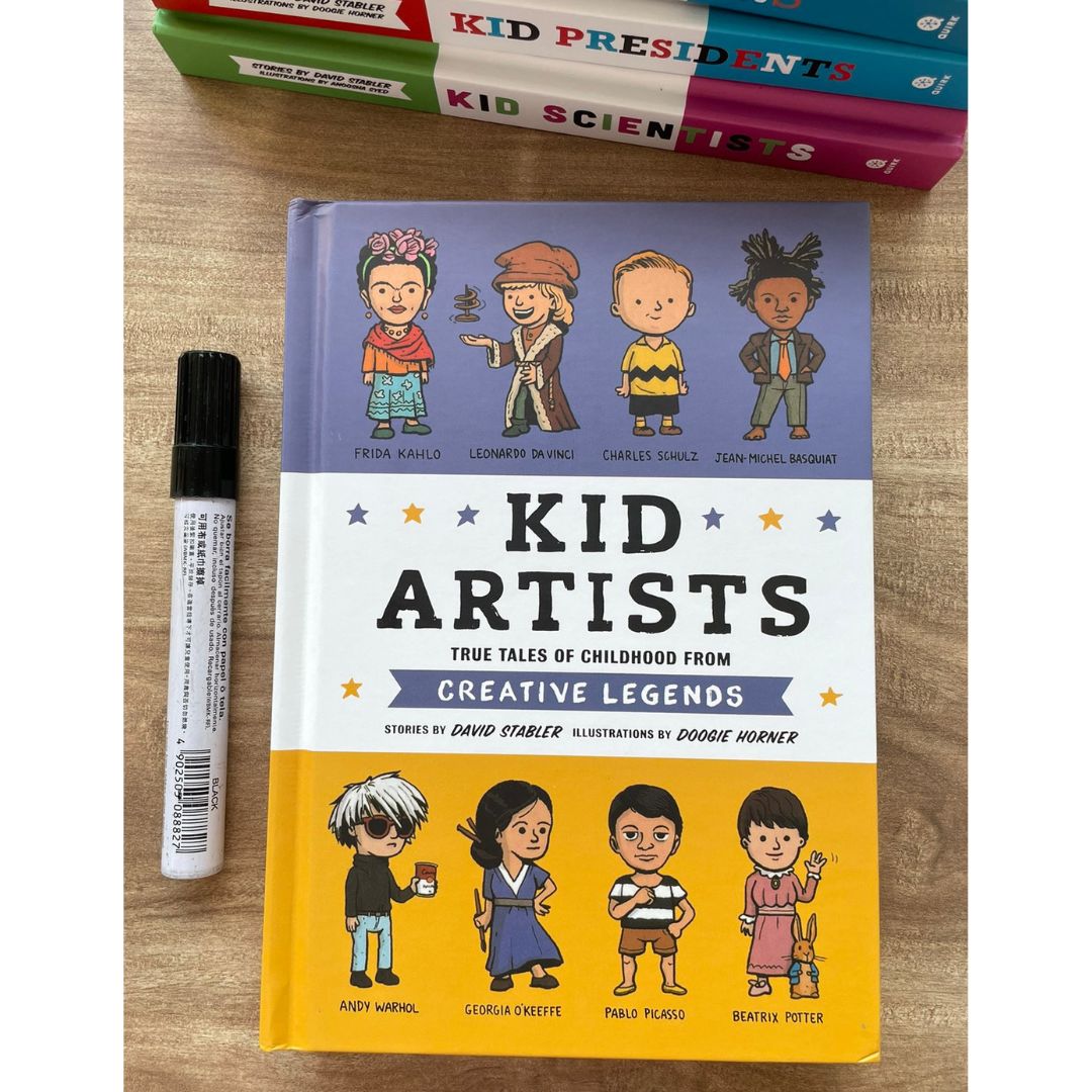 TRUE TALES OF CHILDHOOD series 5 books (brand new hardcover, no box, slight dents on book cover) - KID ARTISTS / ATHLETES / AUTHORS / PRESIDENTS / SCIENTISTS