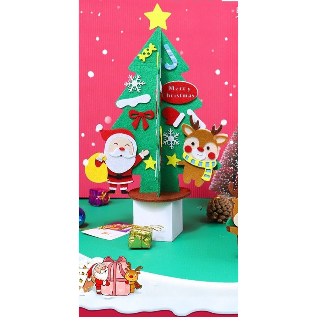 DIY Christmas Tree and Ornaments Nonwoven Foam Artwork