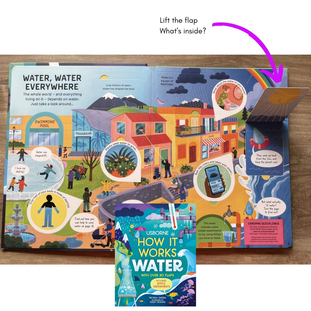 Usborne How It Works: WATER (brand new Board Book) - with slight dents on book cover and pages