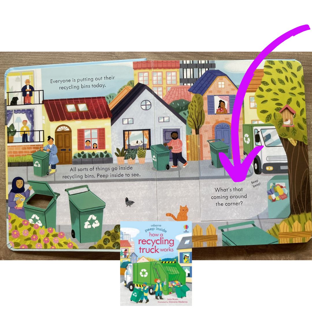 Usborne PEEP INSIDE How a Recycling Truck Works (board book)