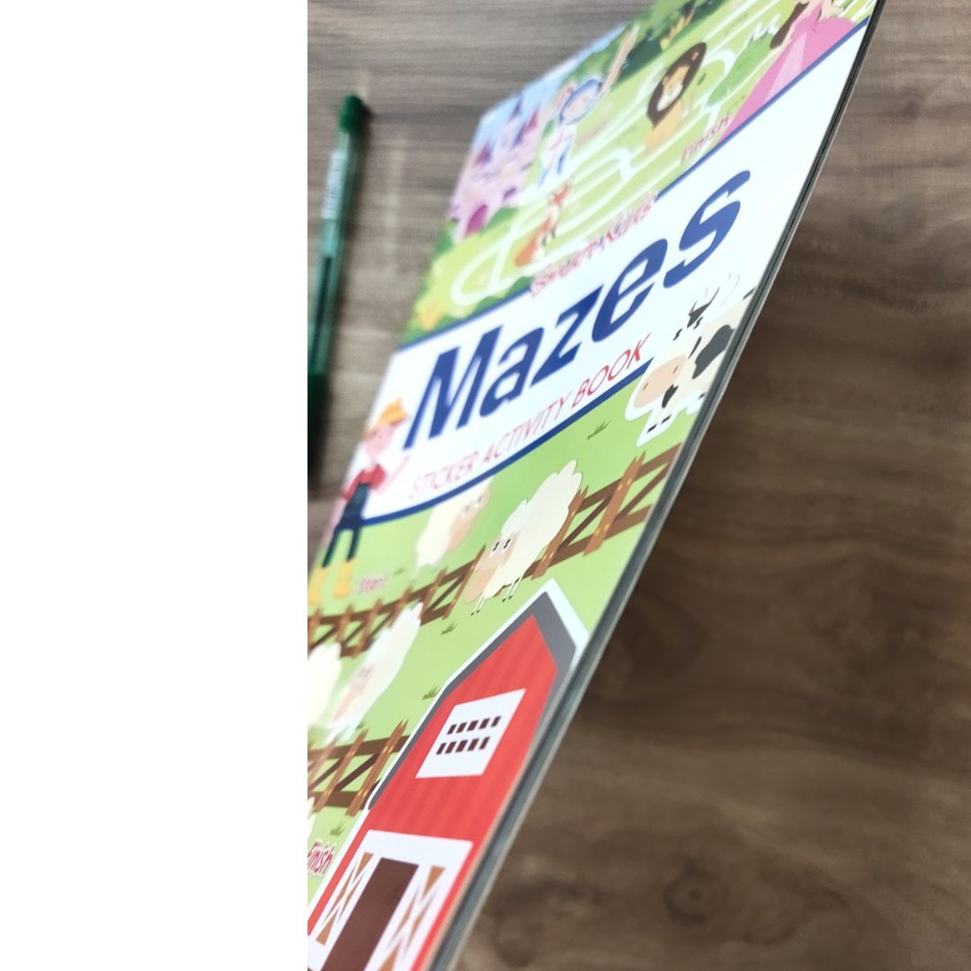 Smart Kids Sticker and Activity Book - MAZES (brand new softcover)