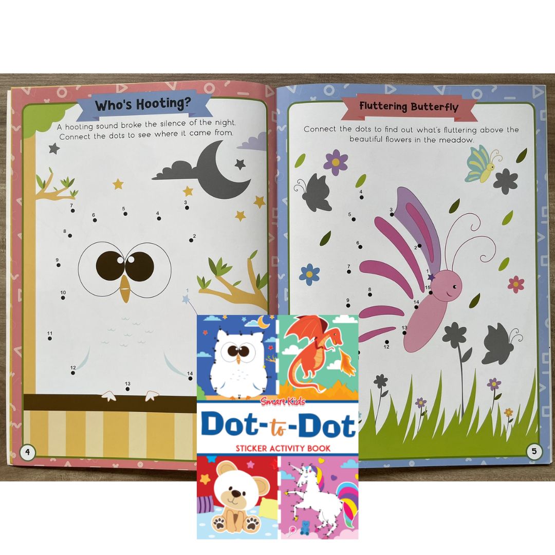 Smart Kids Sticker and Activity Book - DOT-TO-DOT (brand new softcover)