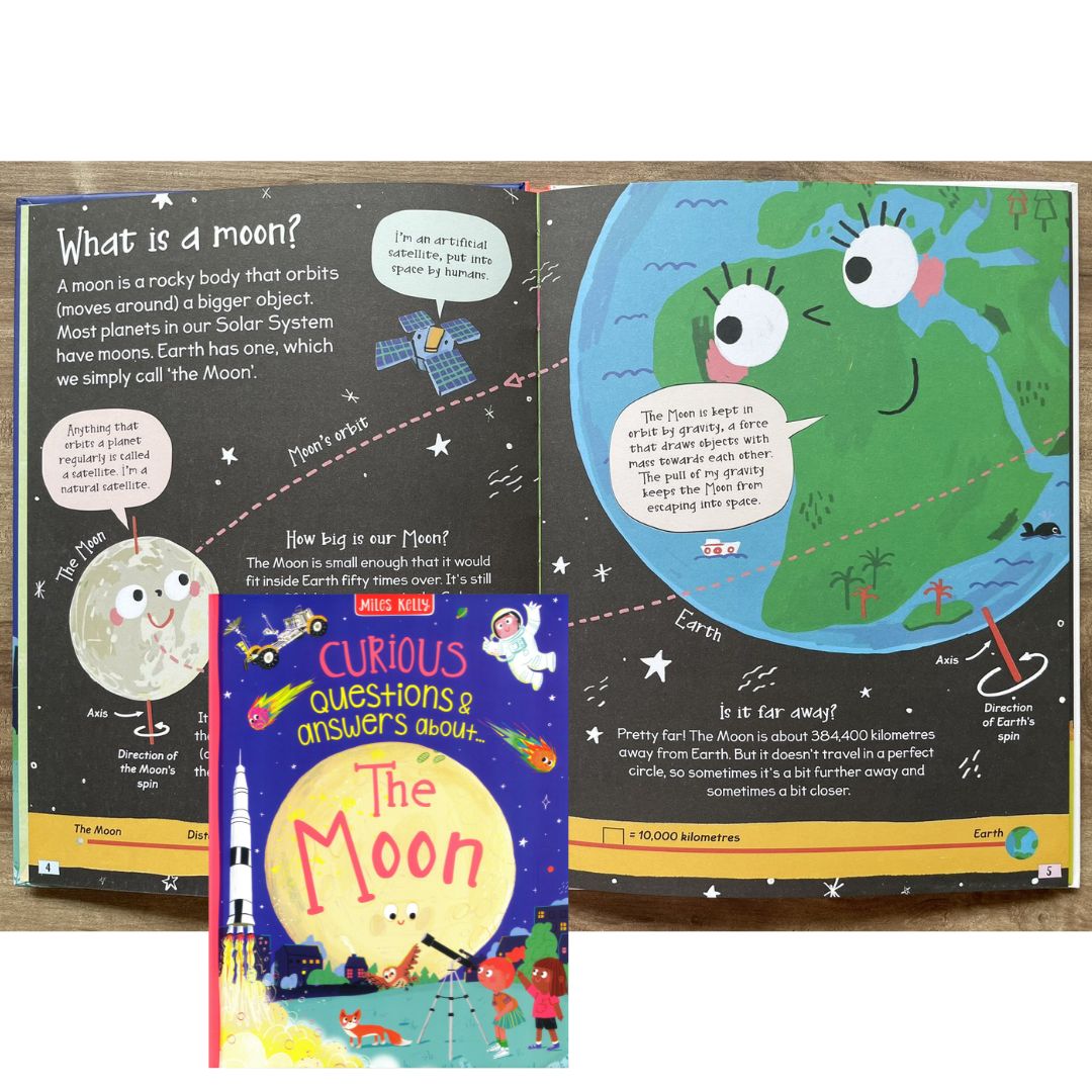 Curious Questions & Answers about THE MOON (Miles Kelly) hardcover